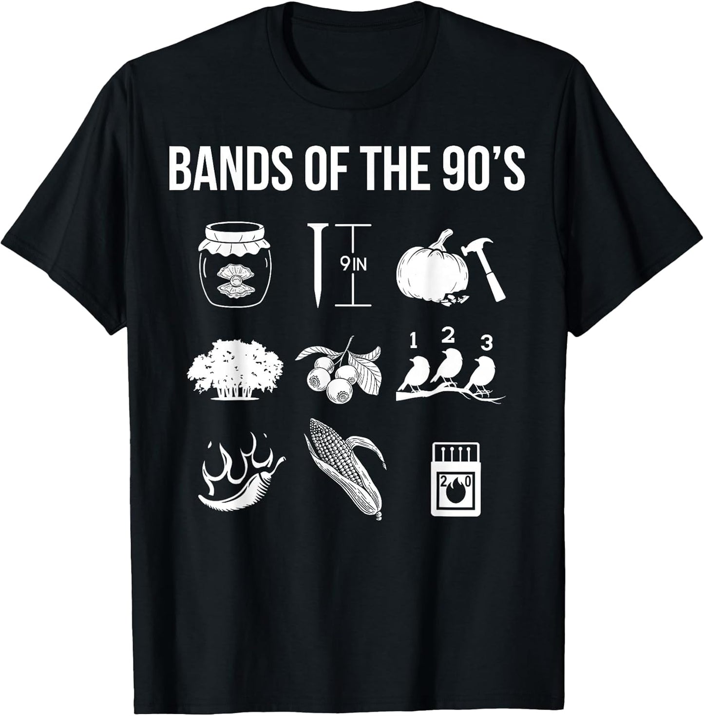 Retro 1990s Bands - Music - 90s Music Lover T-Shirt