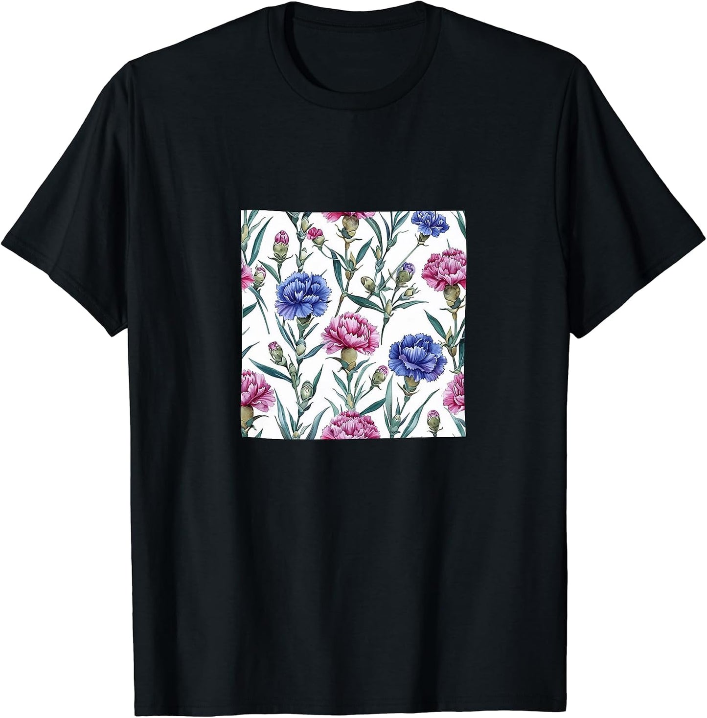 Carnation Flower Watercolor Pattern Merch