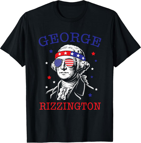 George Rizzington 4th July Meme USA Flag Tee