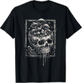 Skull Mushroom Dark Grunge Skeleton Forest Horror Aesthetic T-Shirt