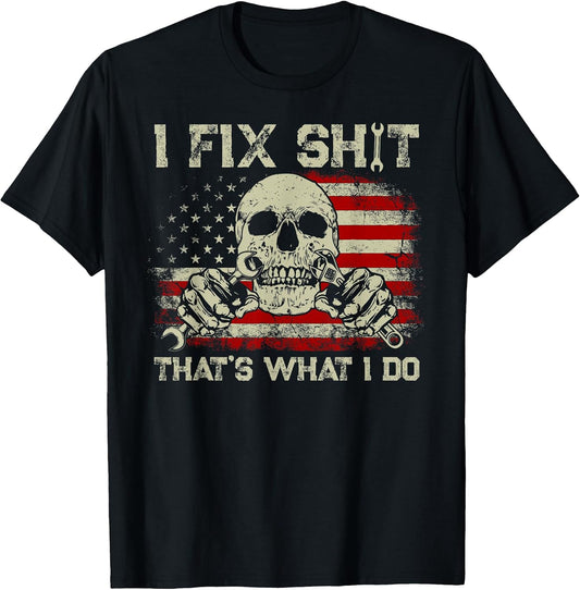 Vintage I'm A Mechanic American Flag TLT