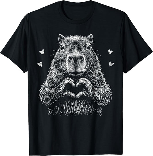 Funny Capybara Meme Valentine Tees