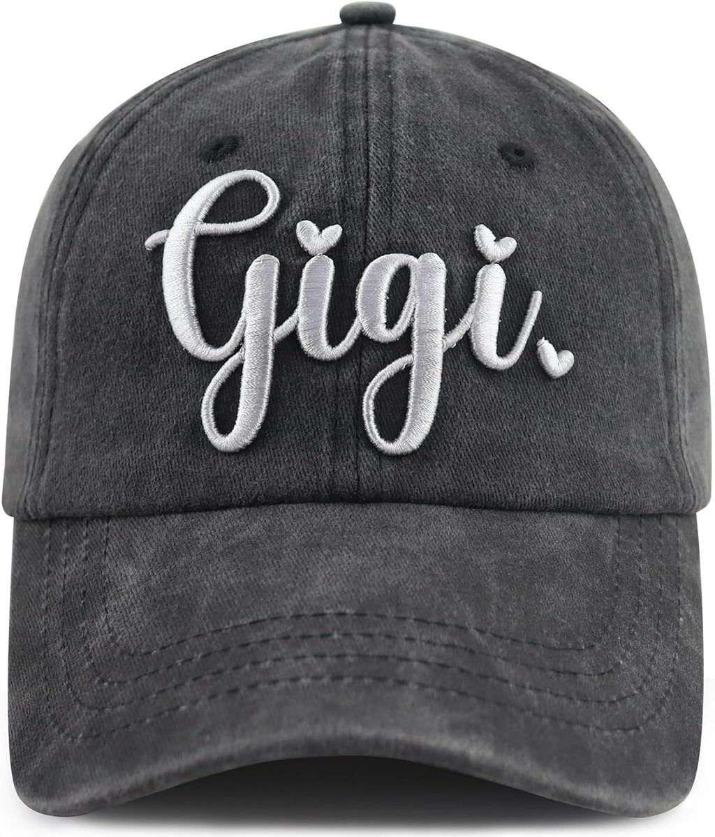 Gigi Hat for Women Grandma, Funny Adjustable Cotton Embroidered Best Grandmother Baseball Cap