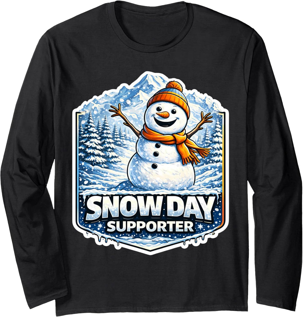 Funny Snow Day Supporter Shool Kids Students Merch