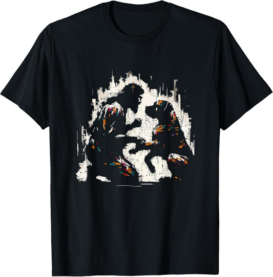 Jesus With Dog - Funny Christian Religious Dog Puppy Lover T-Shirt for Men Women Girls Kids