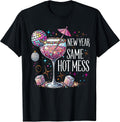 Funny Hot Mess Alcohol Women Drink New Year