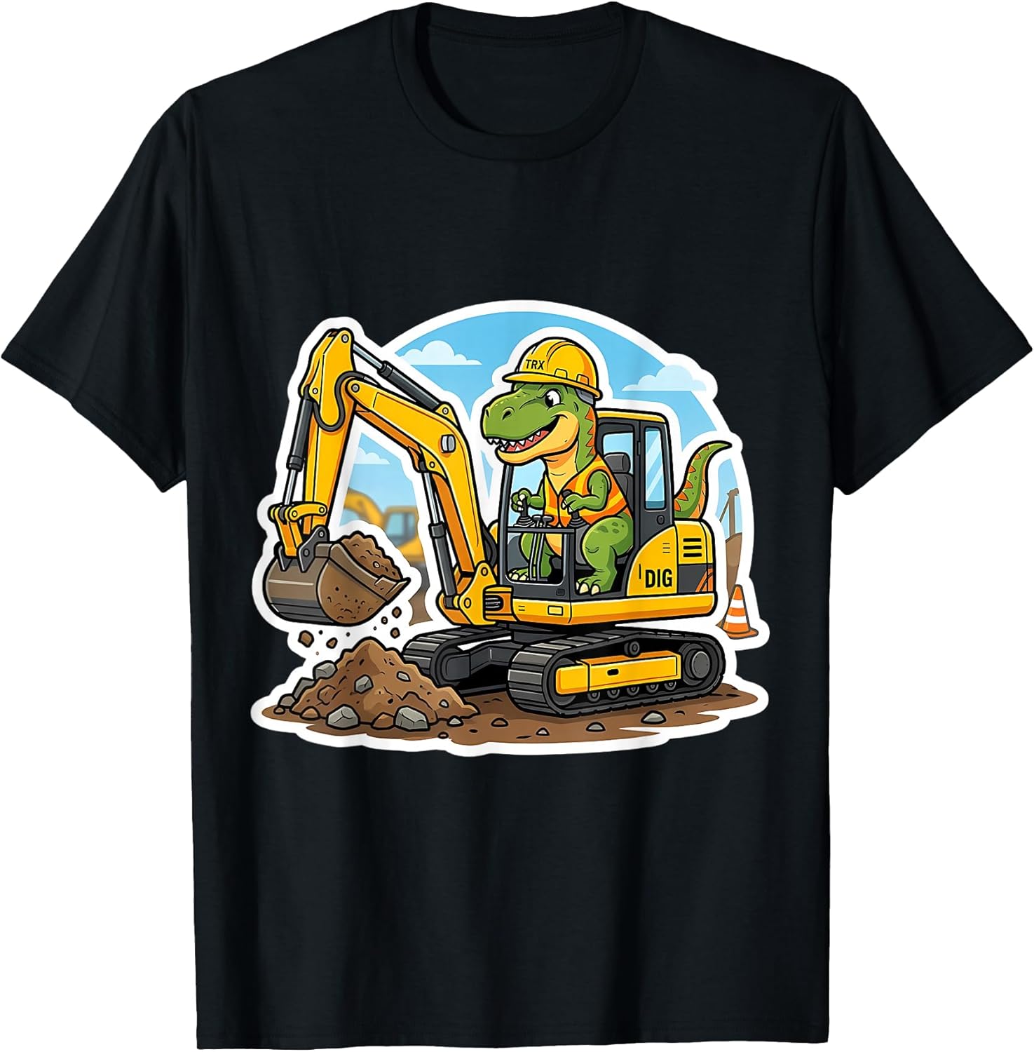 Dinosaur Excavator Operator Dino Boys Kids Merch