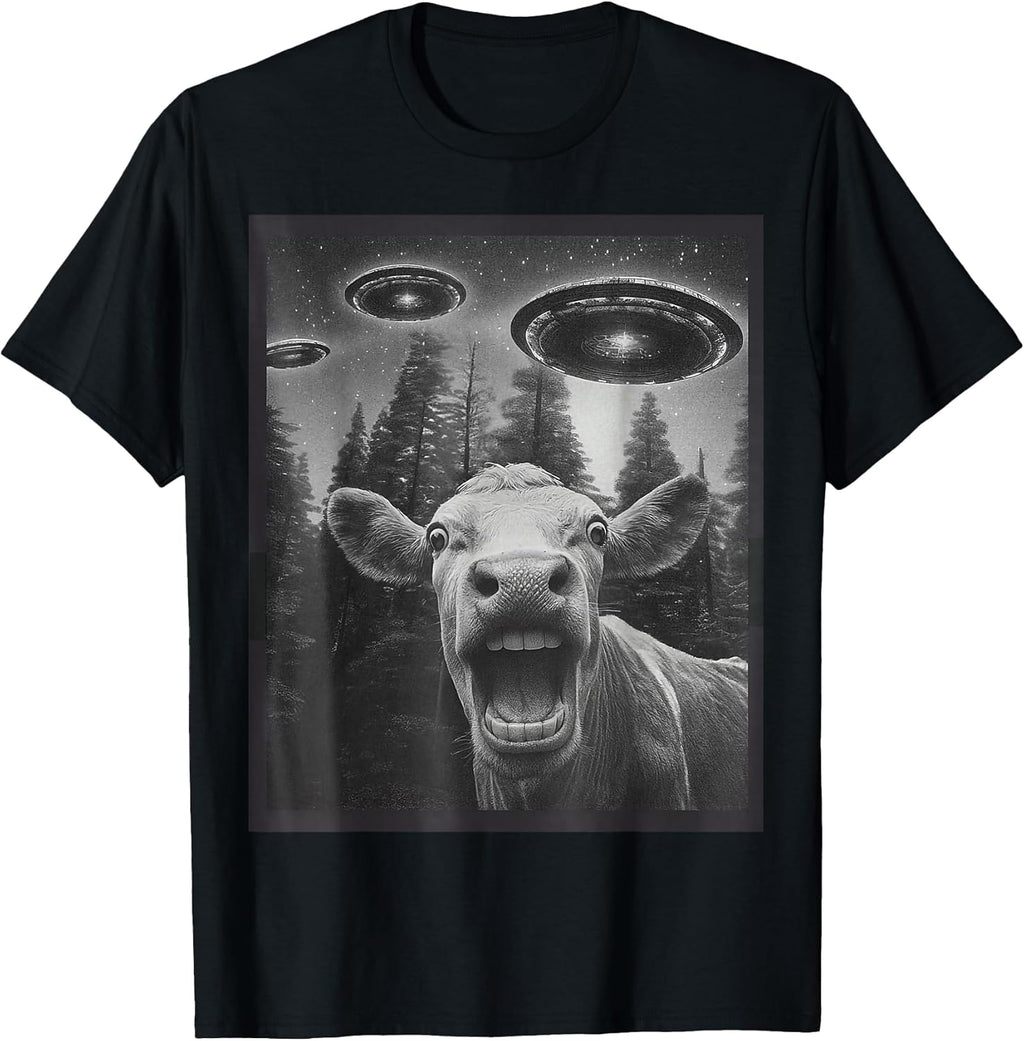 Cow Selfie Alien UFO Apparel Gifts Graphic Tees