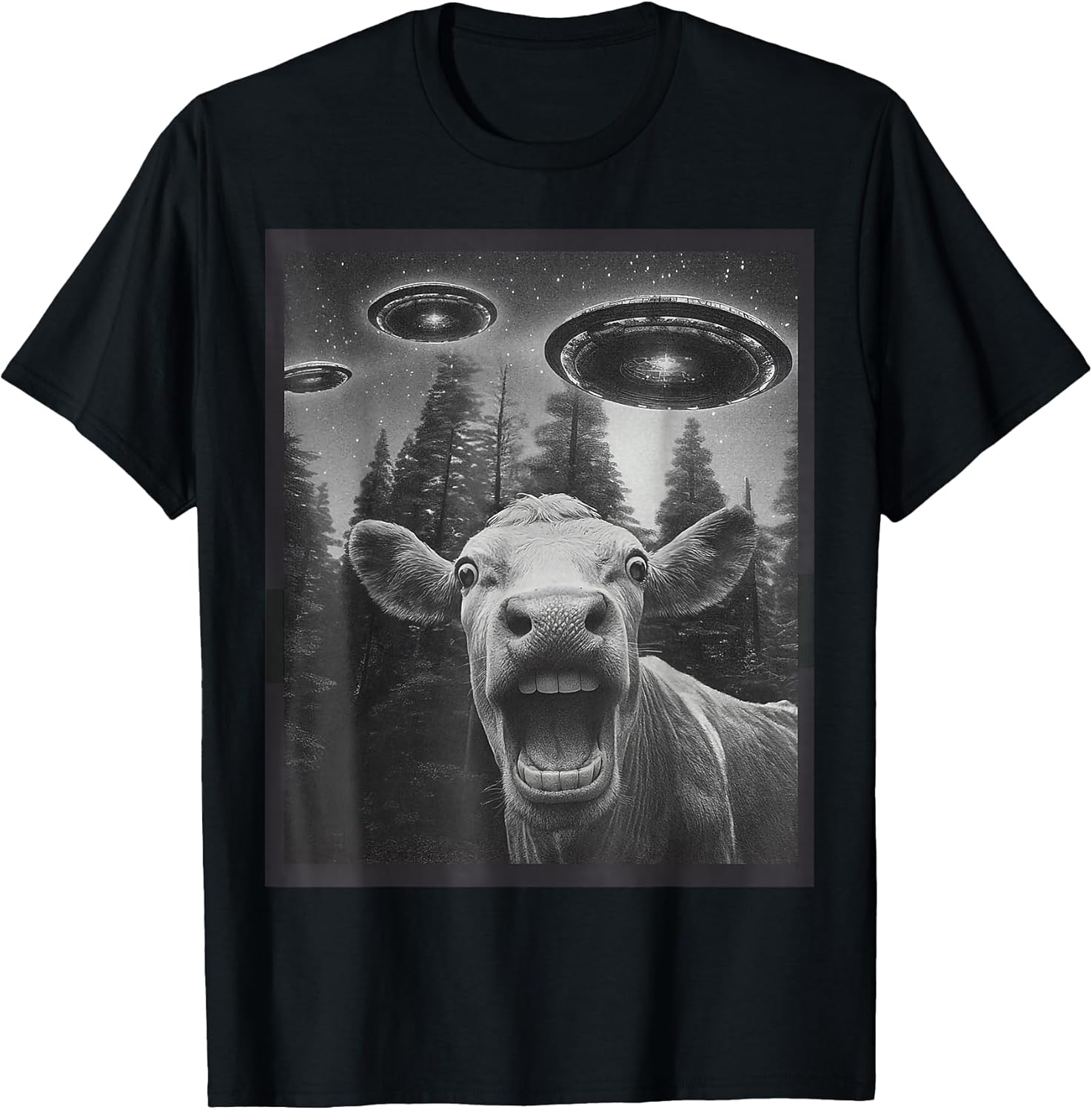 Cow Selfie Alien UFO Apparel Gifts Graphic Tees