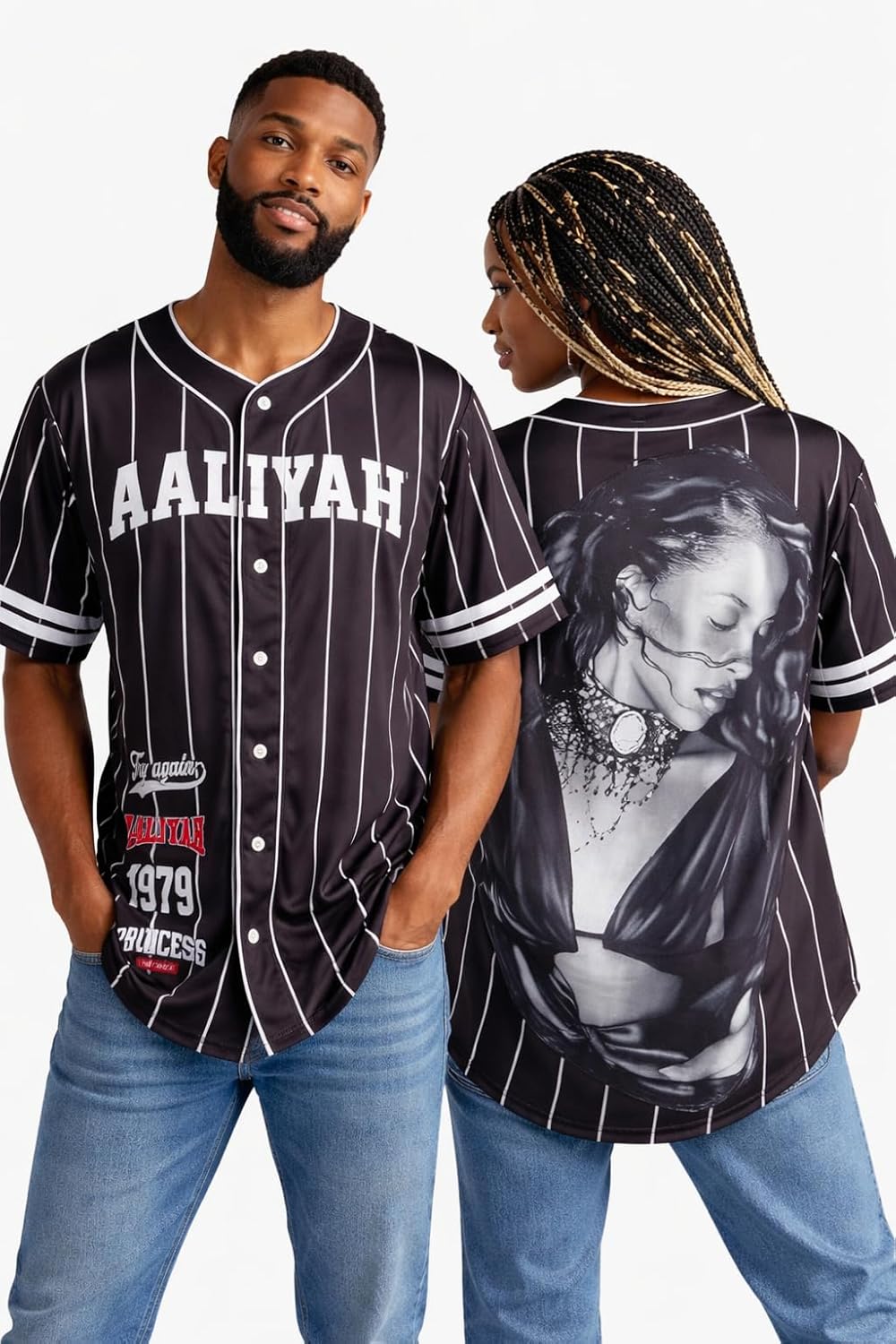 Unisex Baseball Jersey - Retro 90's R&B Concert Button Down Fashion Top Vintage Jersey T-Shirt for Men & Women (S-XL)