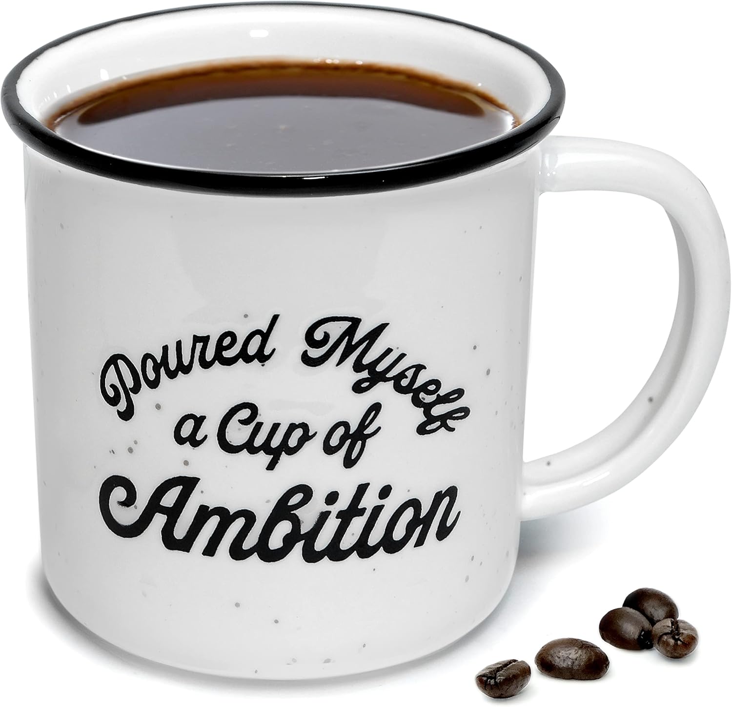 MAINEVENT Pour Myself a Cup of Ambition Mug 11 Oz, Funny Ceramic Coffee Mug Gift for Women