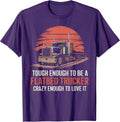 Flatbed Truck Driver Trucker Truck Driving