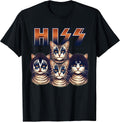 Hiss Cats Rock Kittens Rocking for Cat Lover Cat Mom Cat Dad T-Shirt