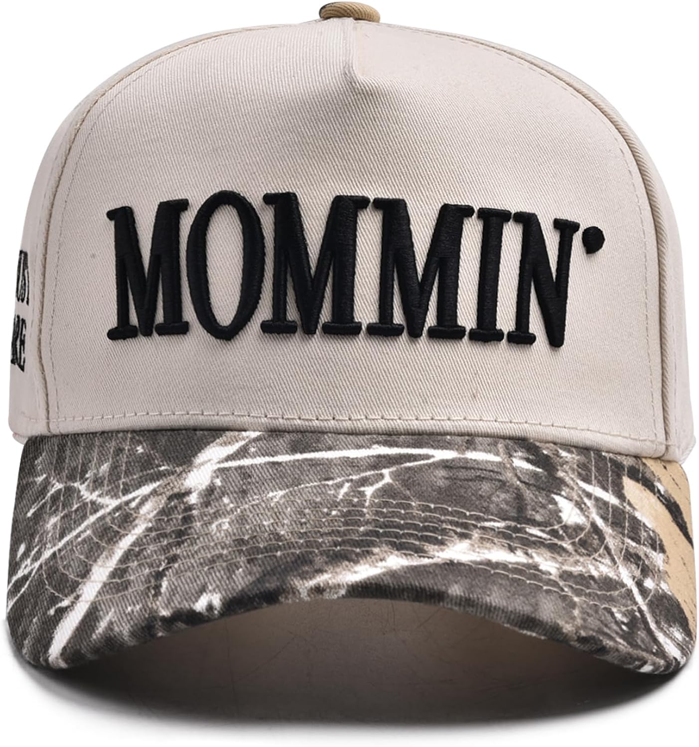 Mommin Trucker Hat for Women Embroidered Mom Baseball Cap Adjustable Canvas Vintage Hat for Casual Wear