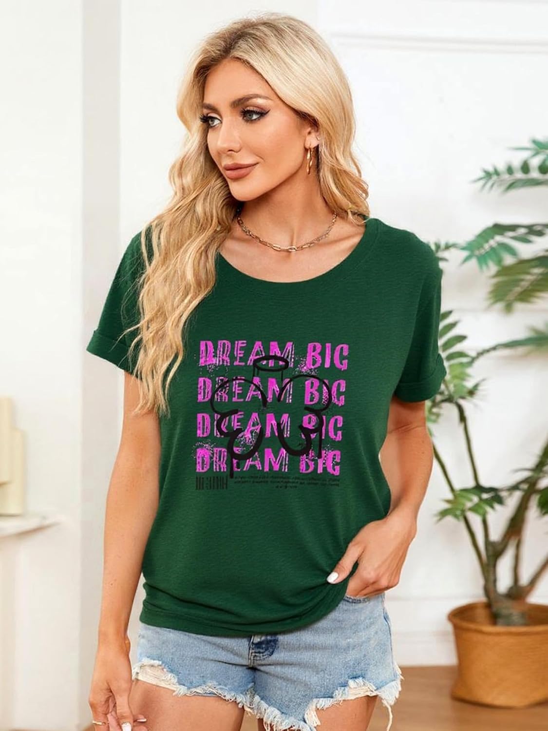 Women Round Neck Graphic T-Shirt Funny Skeleton Print Shirt Top