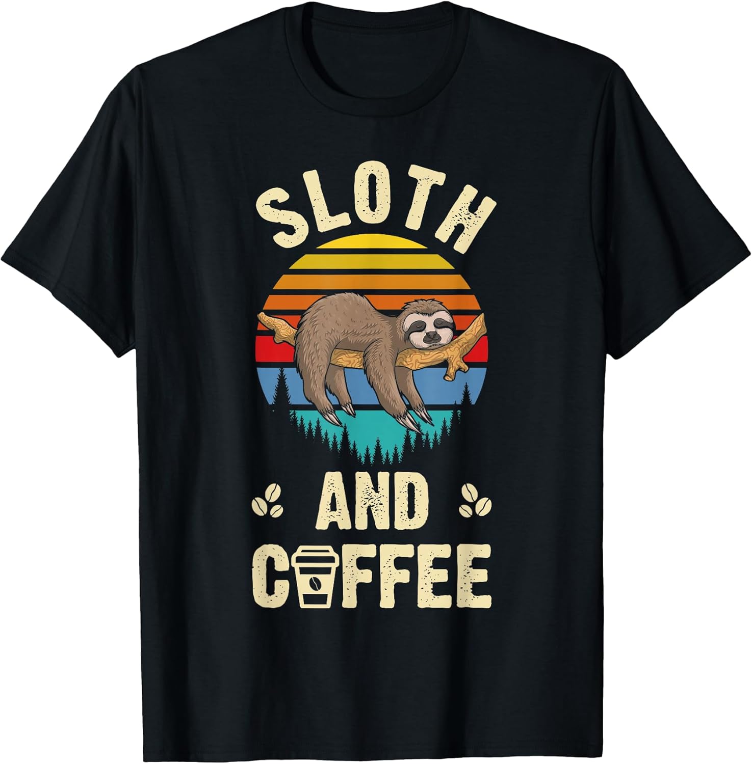 Funny Coffee and Sloth Retro Gifts