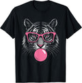 Tiger Face Sunglasses Animal Lover Tee