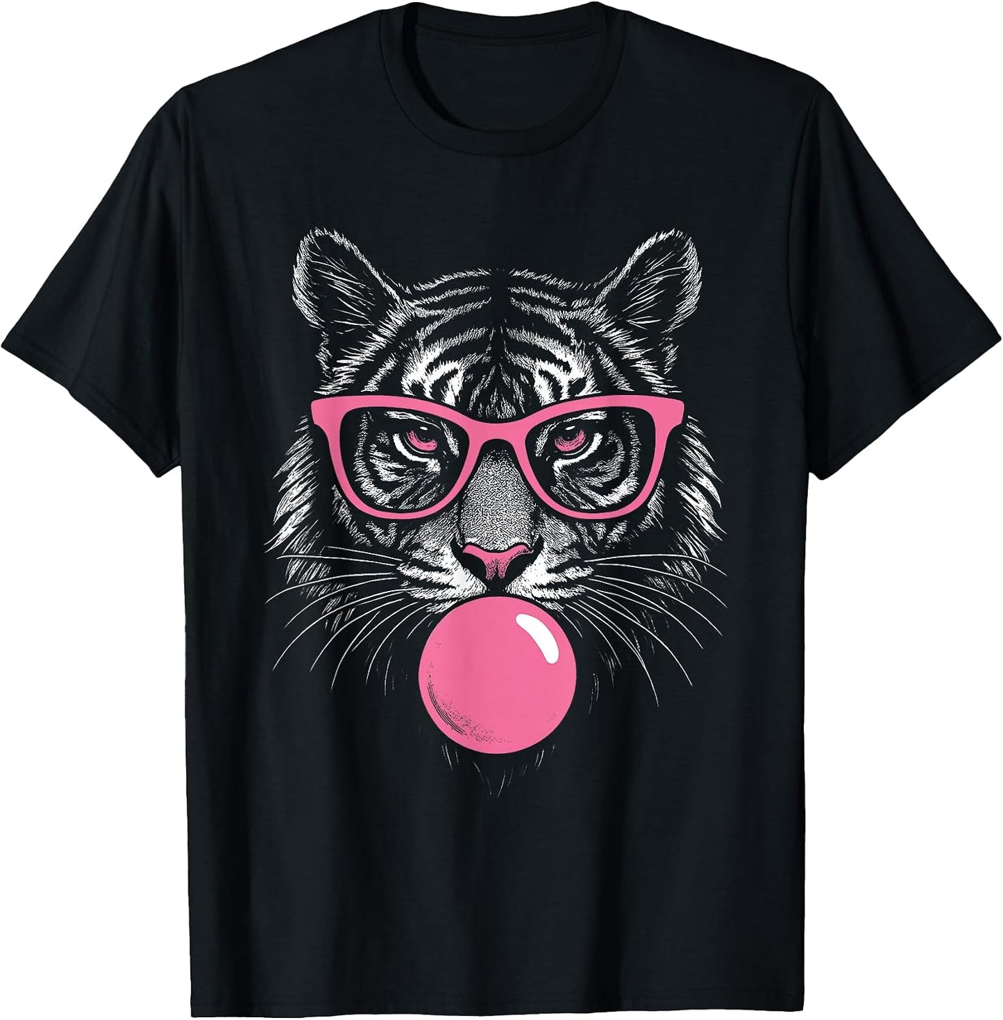 Tiger Face Sunglasses Animal Lover Tee