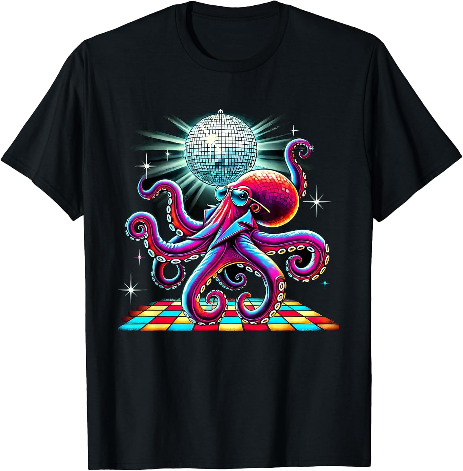 Disco Octopus Halloween Tees