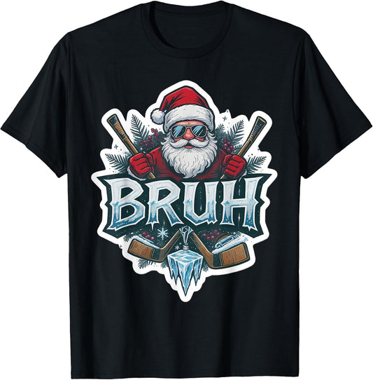 Bruh Ice Hockey Funny Christmas Teens Boys Merch