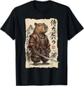 Vintage Samurai Capybara Japanese Art Tees