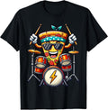 Pizza Funny Rockstar Drummer Drums Music Band Men Women Kids T-Shirt