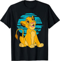 The Lion King Young Simba Happy Blue Retro T-Shirt