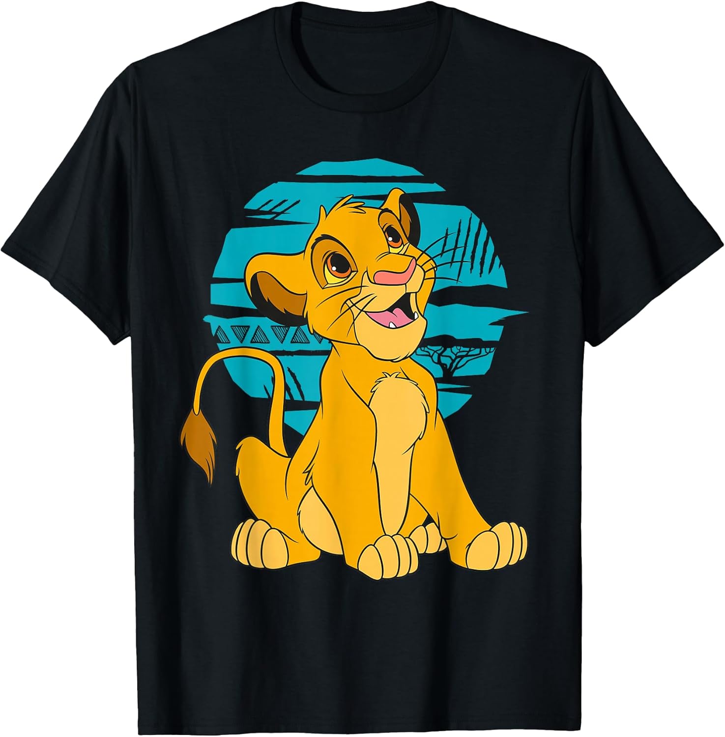 The Lion King Young Simba Happy Blue Retro T-Shirt
