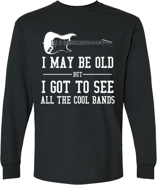 Vintage Rock Music Long Sleeve T-Shirt Funny Retro Concert Fan Gift Tee for Classic Bands Men Women