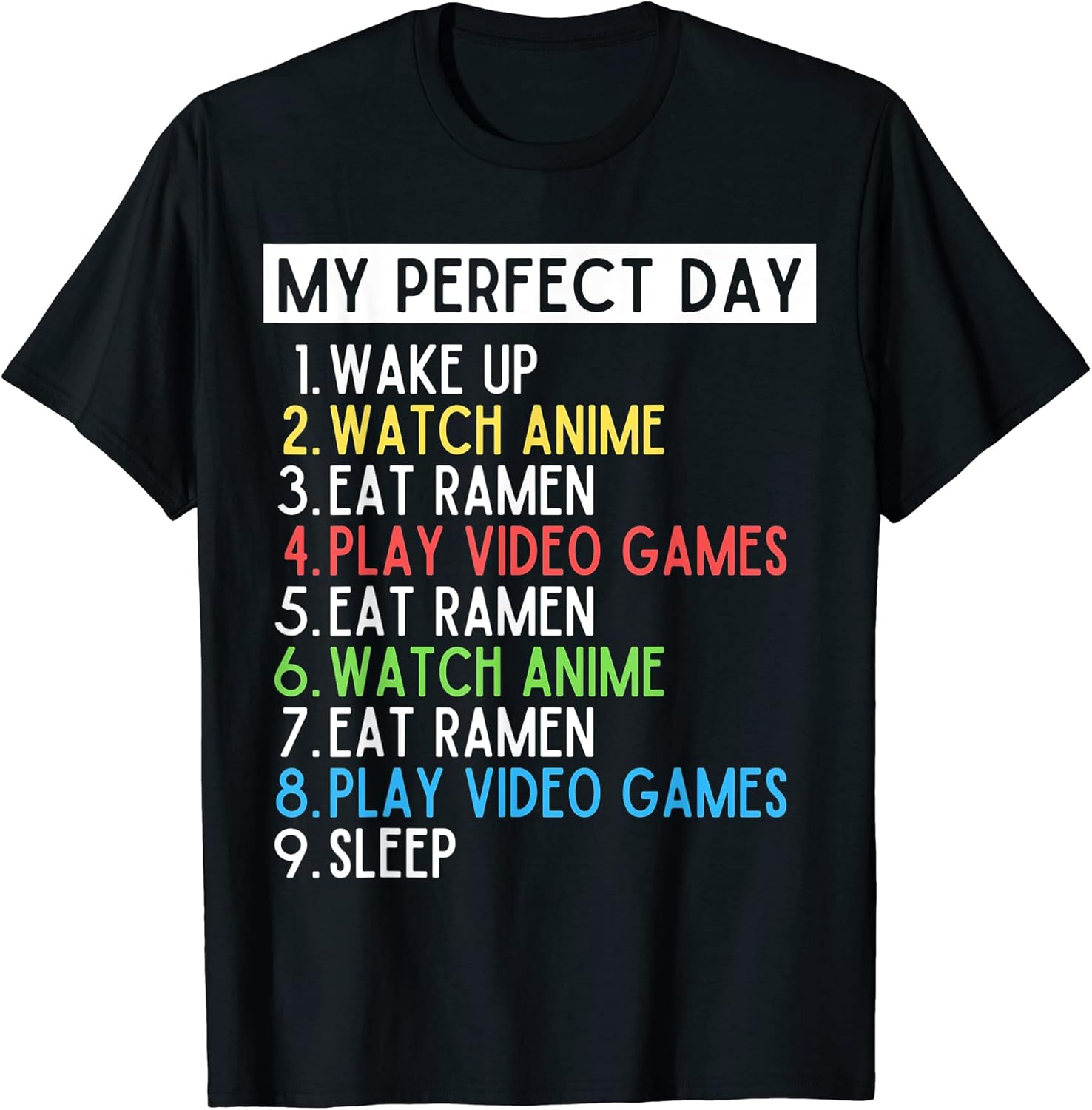 Funny Perfect Day Anime Quotes Apparel