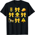 Bow Coquette Construction Worker Funny Womens Construction T-Shirt