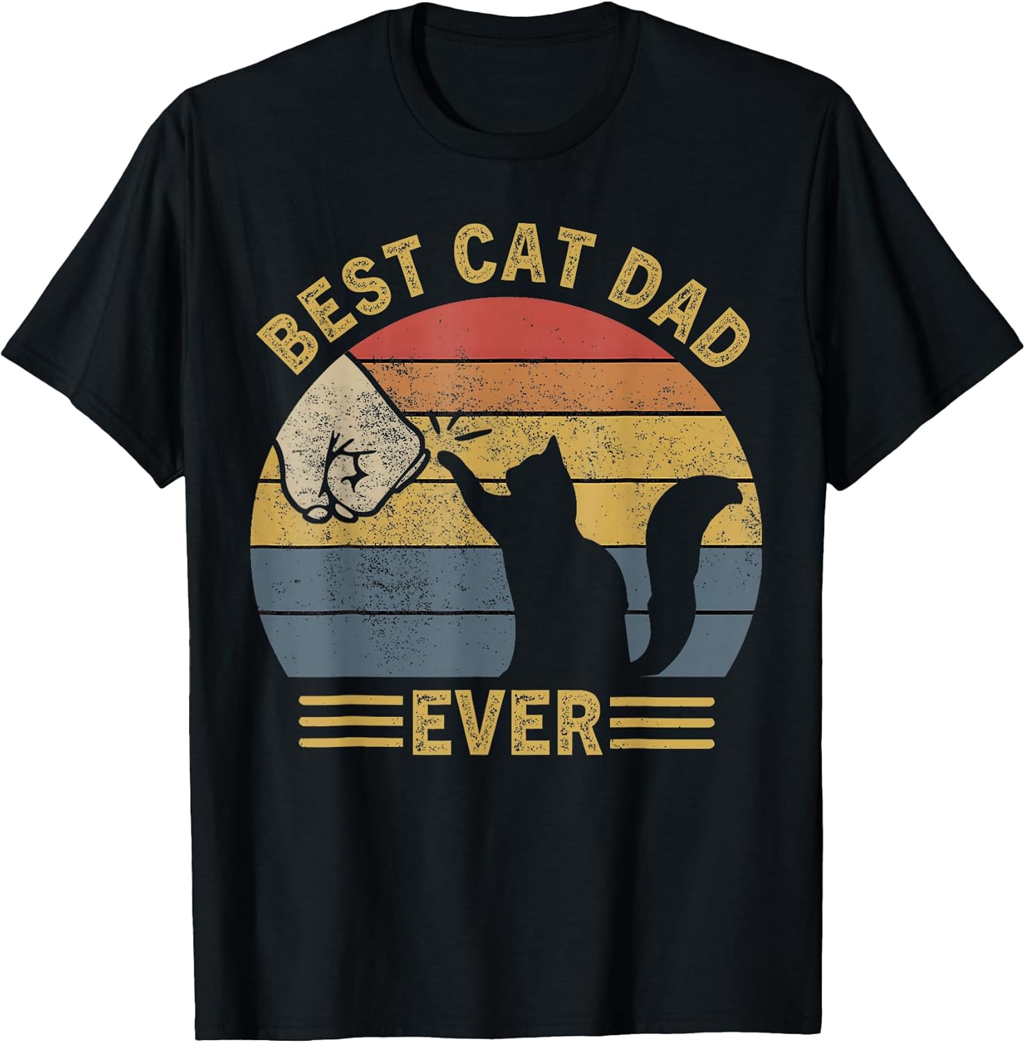 Cat-Shirt Men Best Cat Dad Ever Funny Cat Lover Gift T-Shirt