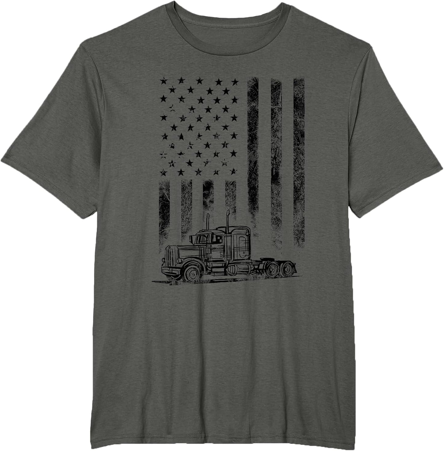 Funny USA Trailer Driving Distressed Patriotic