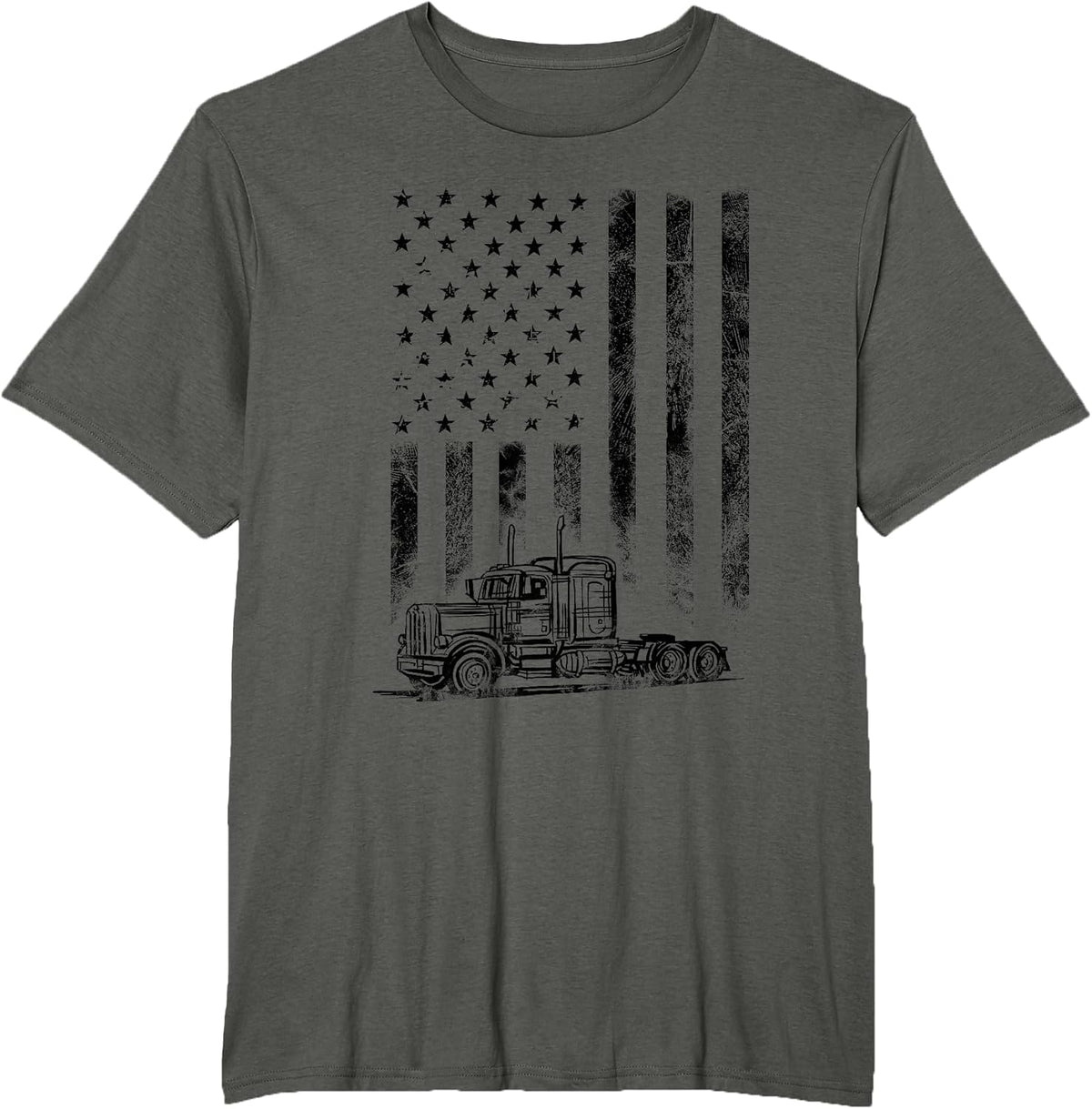 Funny USA Trailer Driving Distressed Patriotic