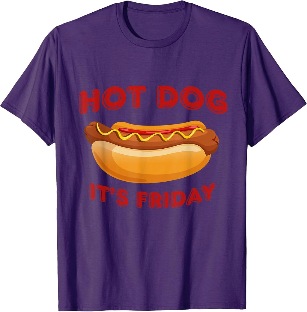 Hot Dog It's Friday Fun Clothing T-Shirt