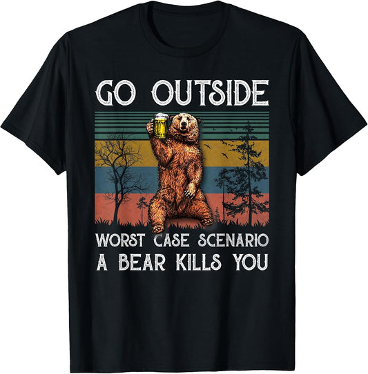 Retro Vintage Funny Quote Bear Shirt Men Gifts