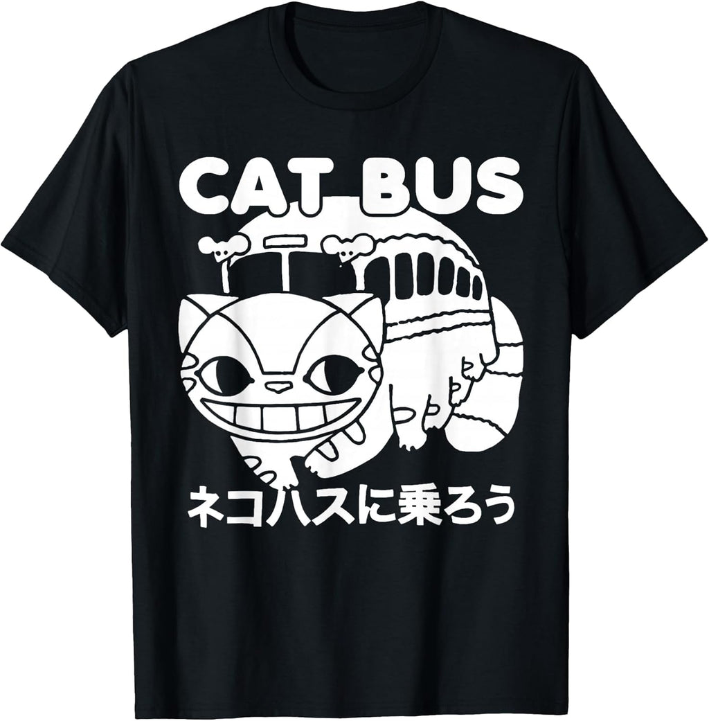 Cat Bus Anime Style Japanese Retro Gift for Fan T-Shirt