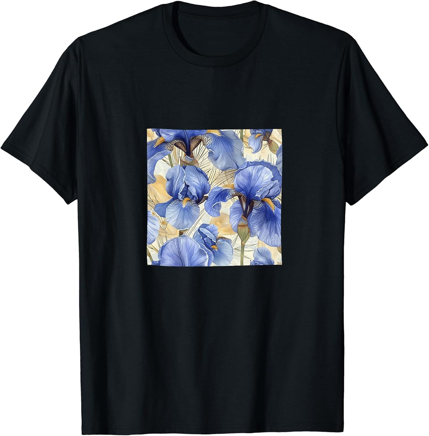 Iris Flower Watercolor Pattern Merch
