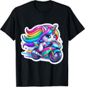 Cute Unicorn Riding Street Motorcycle Girls Merch