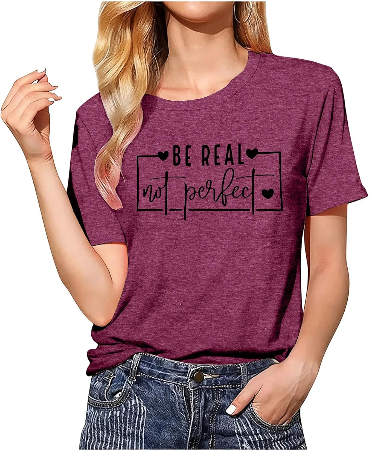 Inspirational Shirts for Women Positive Message Shirts Women Be You Be Real Graphic Tees Motivational T Shirts Women