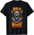 80s Rock Vintage Skull Retro Music Band Gift T-Shirt