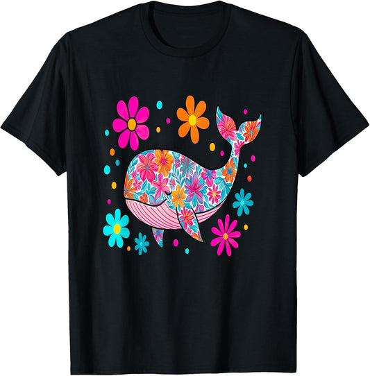 Preppy Floral Summer Whale Merch Store