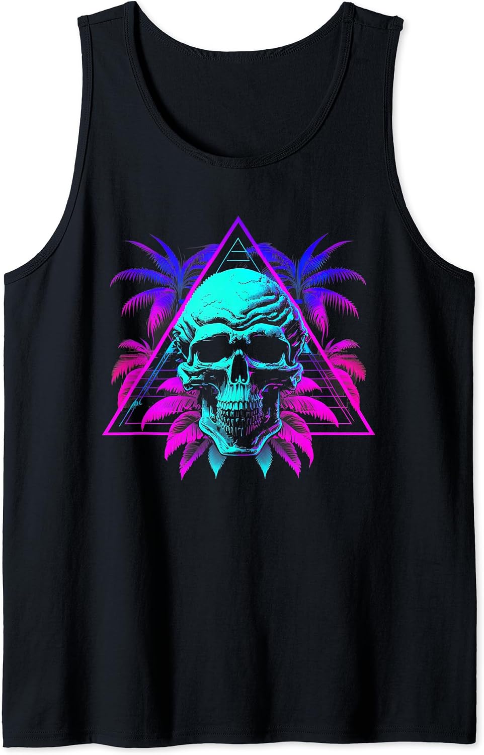 Skull Vaporwave Retrowave Aesthetic Synthwave 80s