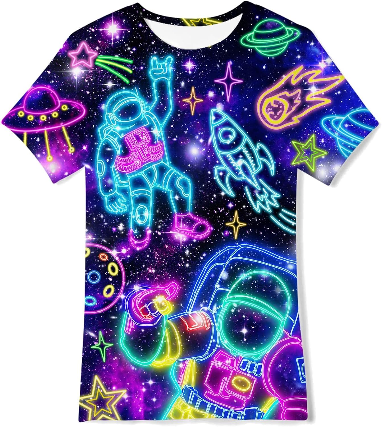 Boys Girls T-Shirts 3D Graphic Shirts Kids Cool Short Sleeve Tees Size 4-14T
