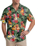 Tropical Summer Shirt Men's Short Sleeve Button Down, Breathable Outdoor Shirt, Birthday Gifts