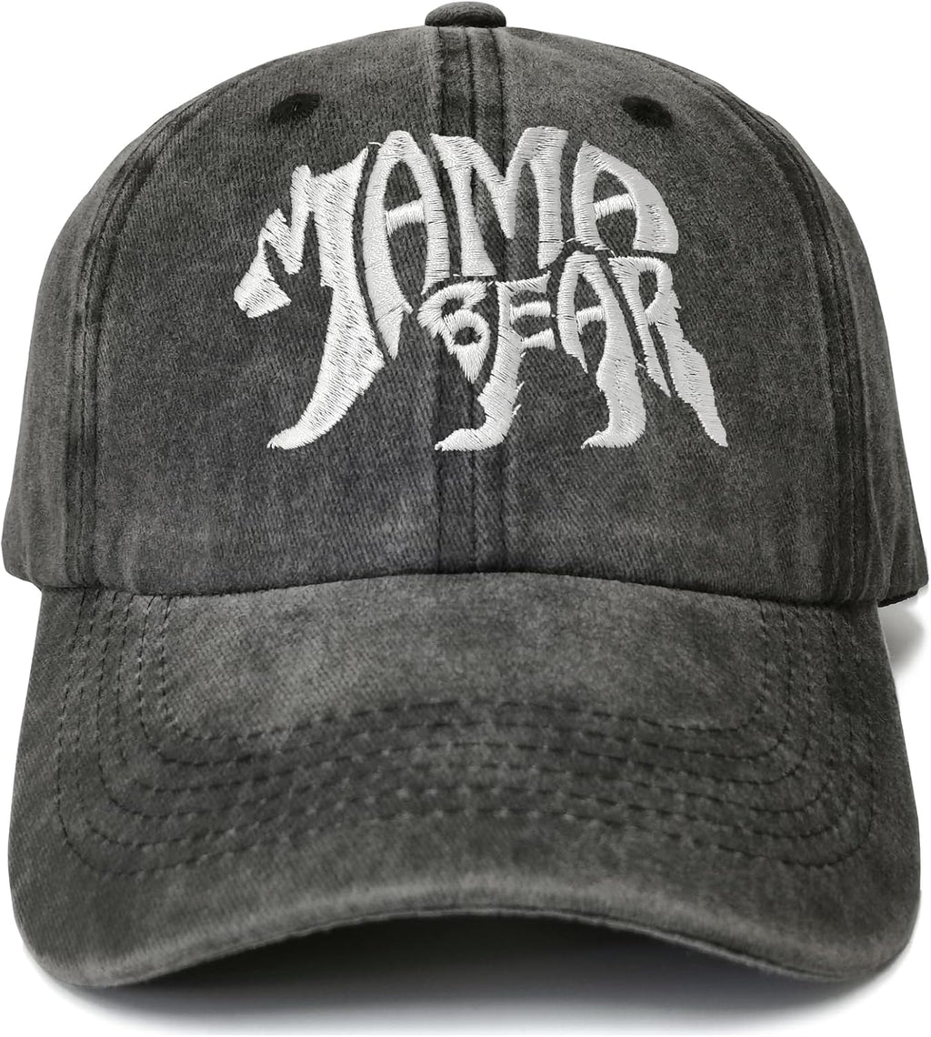 Embroidered Mama Bear and Papa Bear Hats