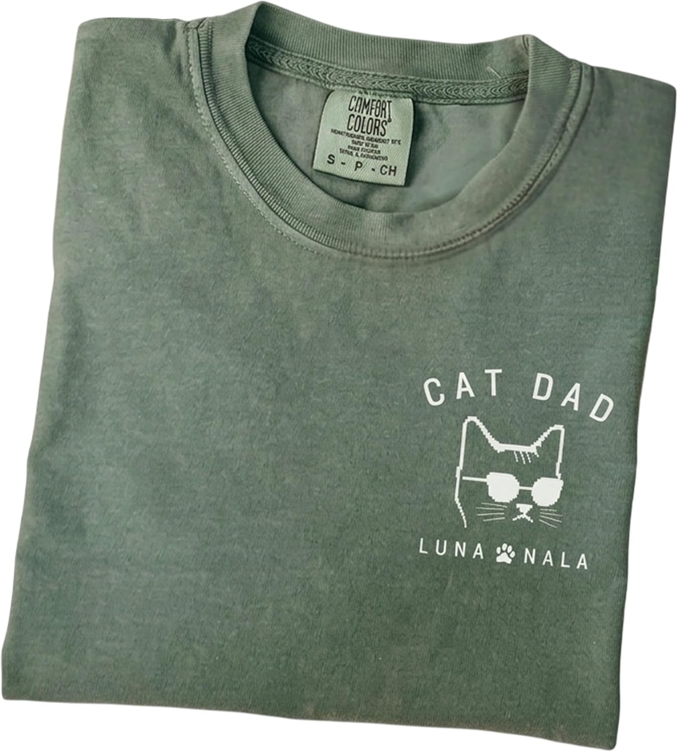 Personalized Cat Dad Shirt, Custom Cute Cat Shirt for Men, Funny Cat Dad Gifts, Father's Day