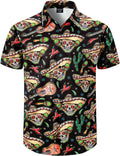 Men's Cinco De Mayo Shirts, Mexican Short Sleeve Botton Down Shirt S-4XL