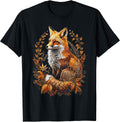 Fox in Nature with Flowers Designs