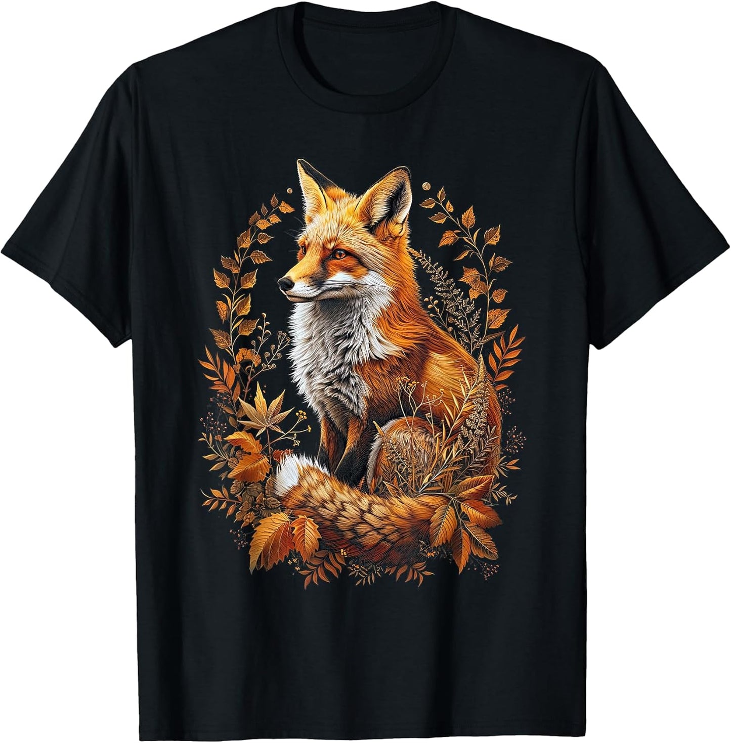 Fox in Nature with Flowers Designs